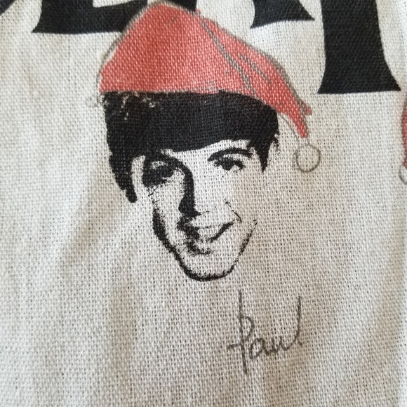 ❌️❌️SOLD❌️❌️The Beatles Cream Colored Cotton Tote Bag - Picture 4 of 8